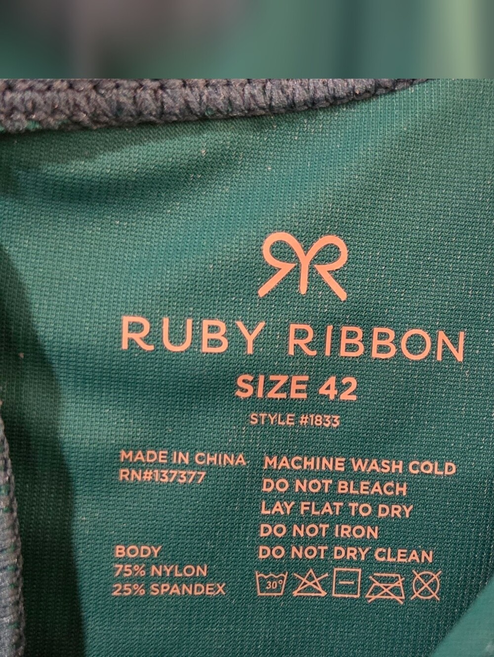 NWOT Ruby Ribbon Empress Cami #1833 (Emerald Green, Sz 42) - Picture 3 of 5
